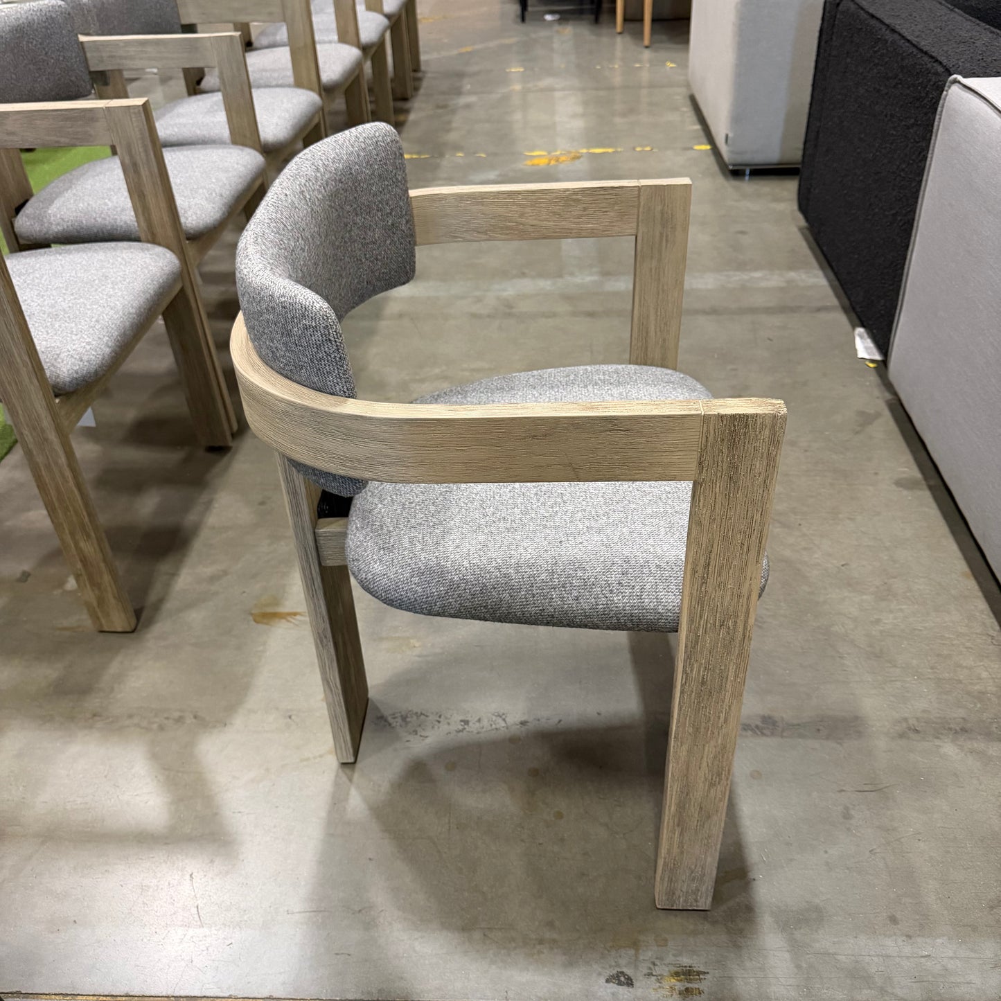 Heritage Dining Chair - Sample Grey Fabric, Grey Manor