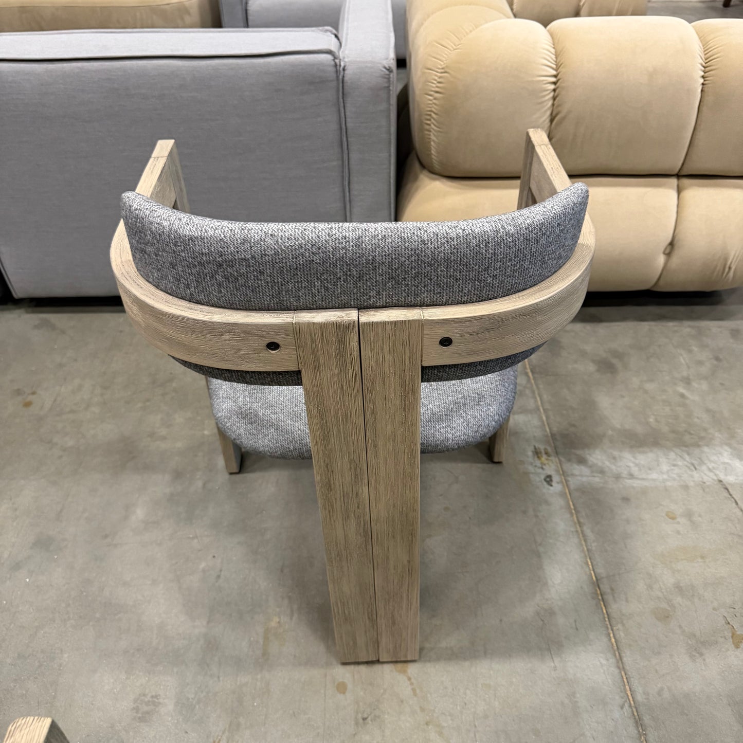 Heritage Dining Chair - Sample Grey Fabric, Grey Manor