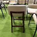 Aubrey Counter Stool - Microfiber Leather: Trento Taupe, Walnut Stain