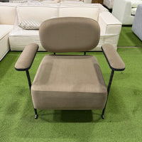 Forja Lounge Chair - Ombra Velvet: Smoky Brown