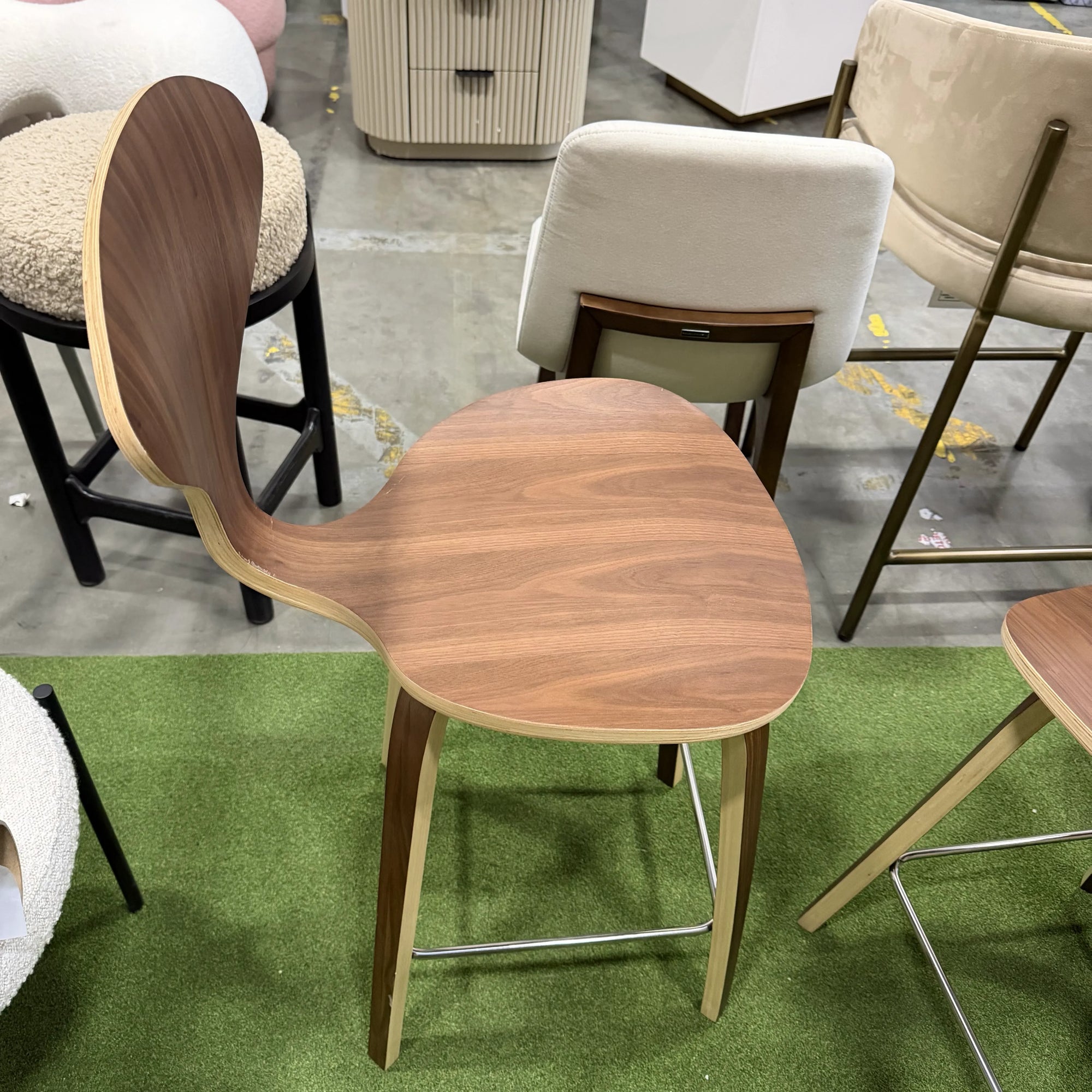 Norman Counter Stool - Walnut Veneer
