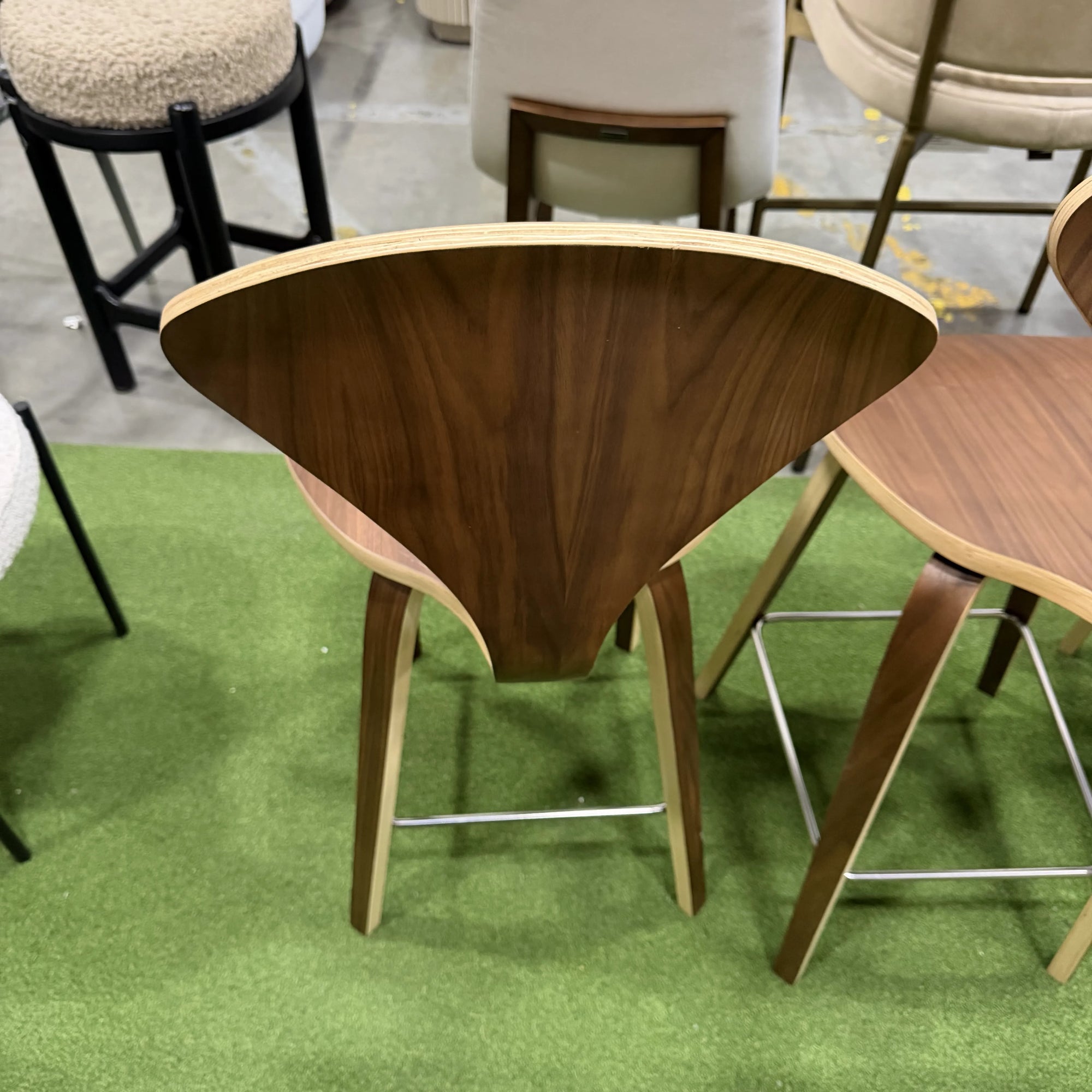 Norman Counter Stool - Walnut Veneer