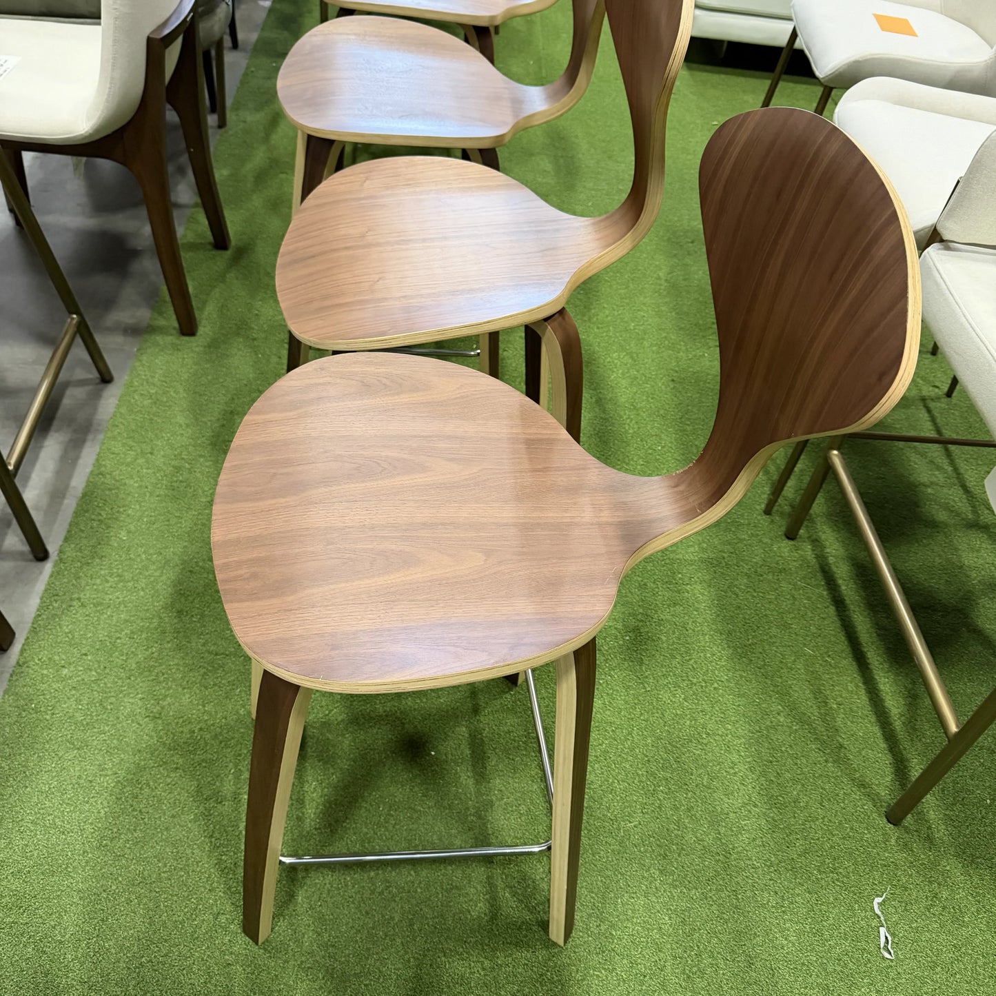 Norman Counter Stool - Walnut Veneer