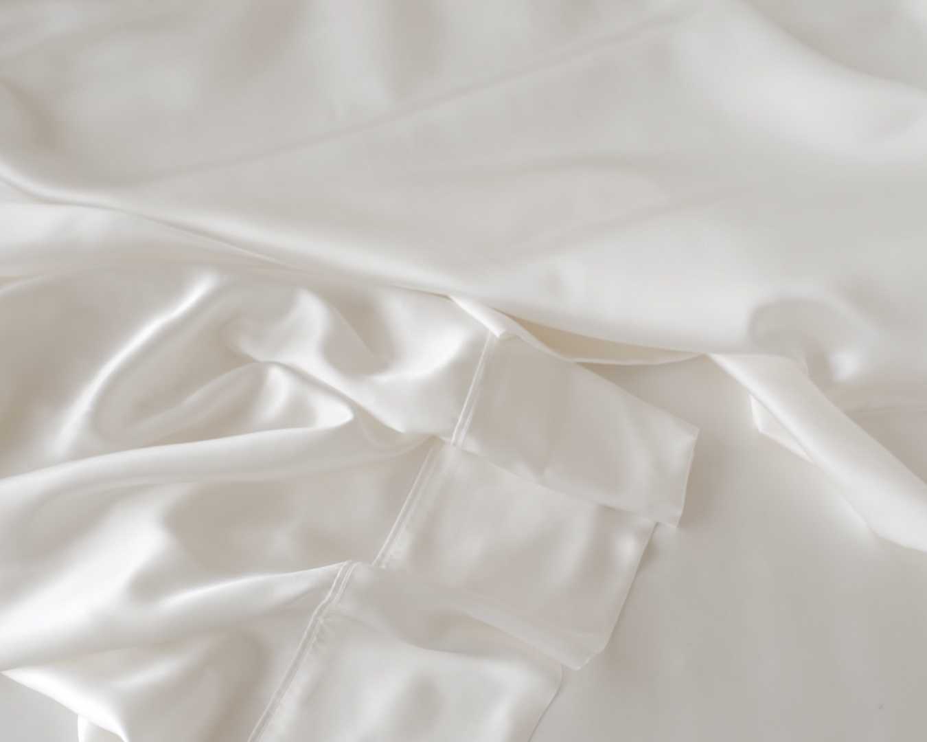 Mulberry Charmeuse Silk Pillowcase - King, Ivory