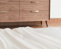 Mulberry Charmeuse Silk Flat Sheet - Queen, Ivory