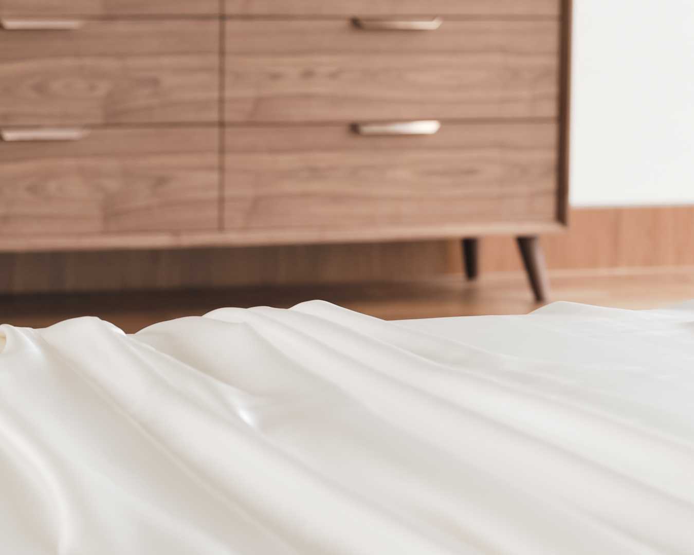 Mulberry Charmeuse Silk Flat Sheet - Queen, Ivory