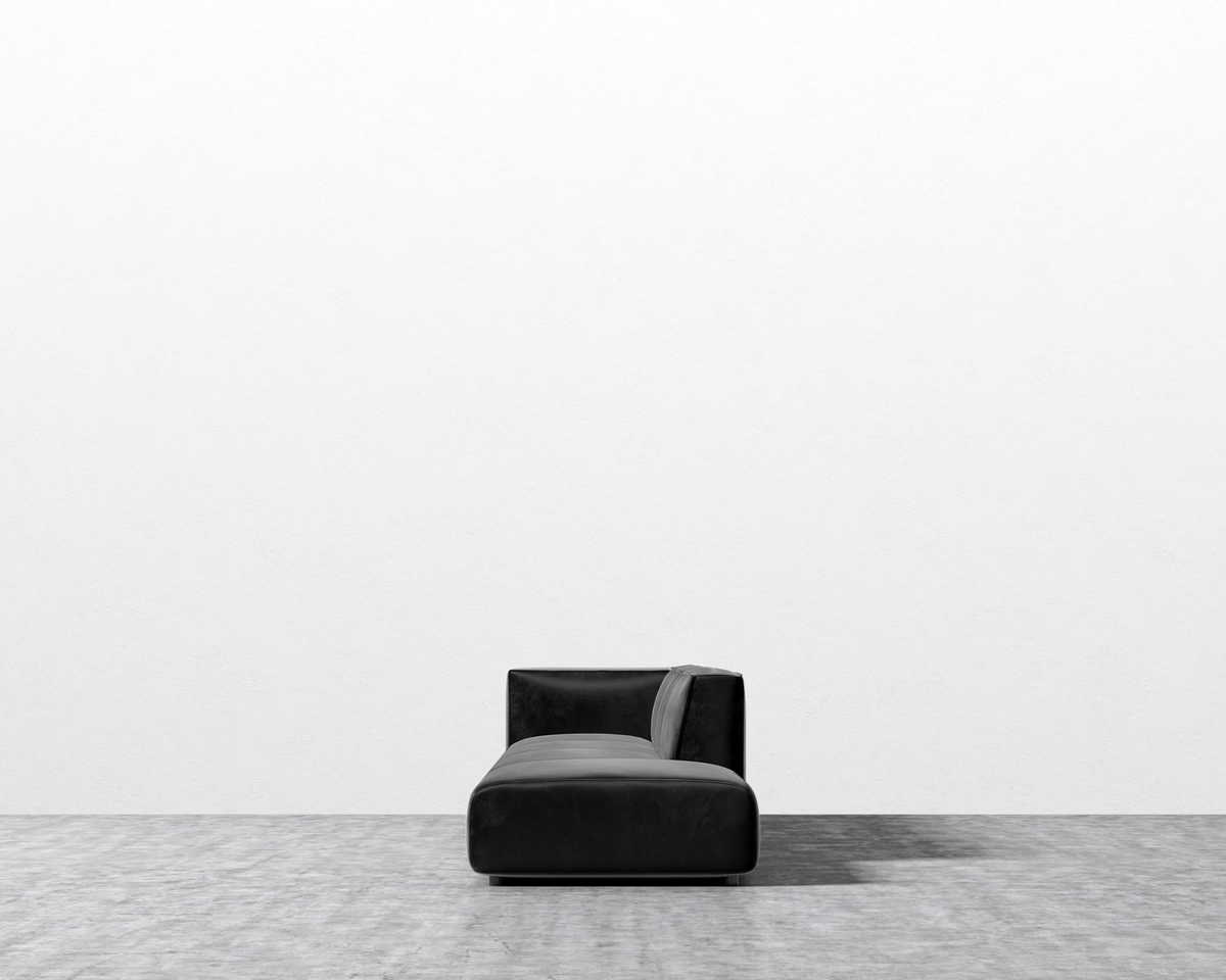 Arya Modular Sectional - Open Right, Plush Velvet - Black