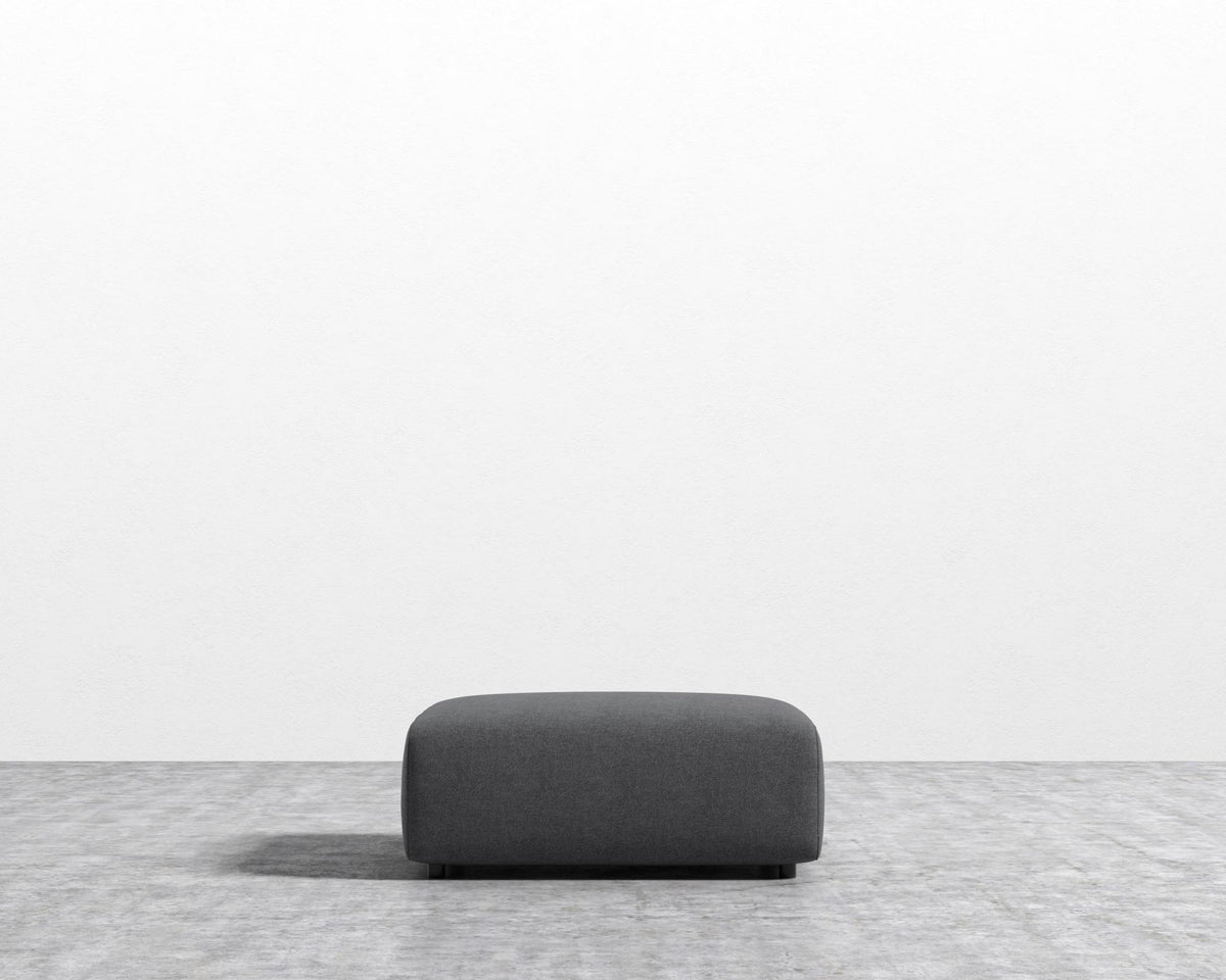 Arya Ottoman - Plush Weave Narwhal