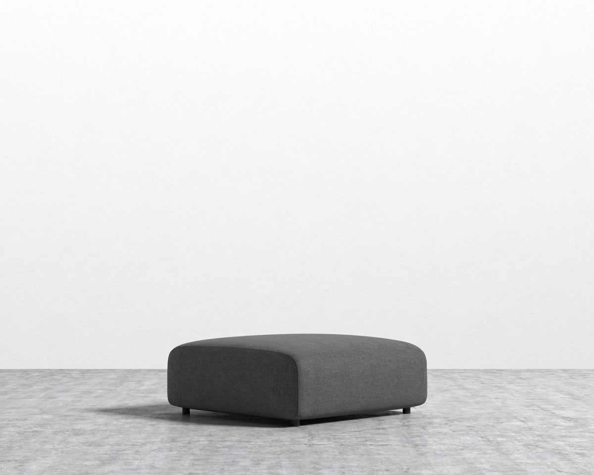 Arya Ottoman - Plush Weave Narwhal