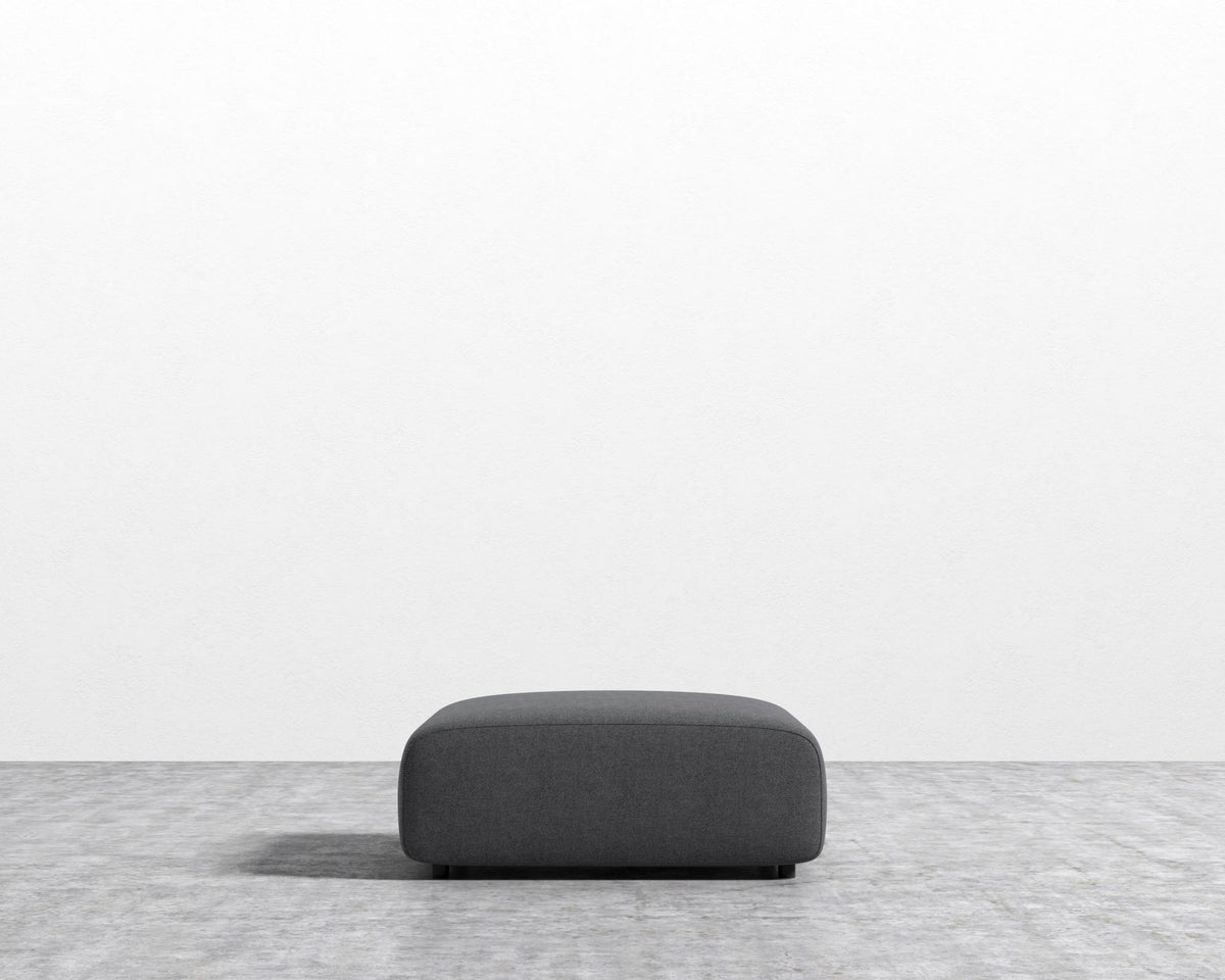 Arya Ottoman - Plush Weave Narwhal