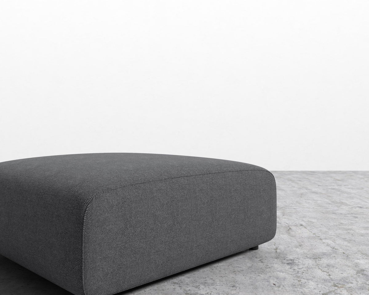 Arya Ottoman - Plush Weave Narwhal