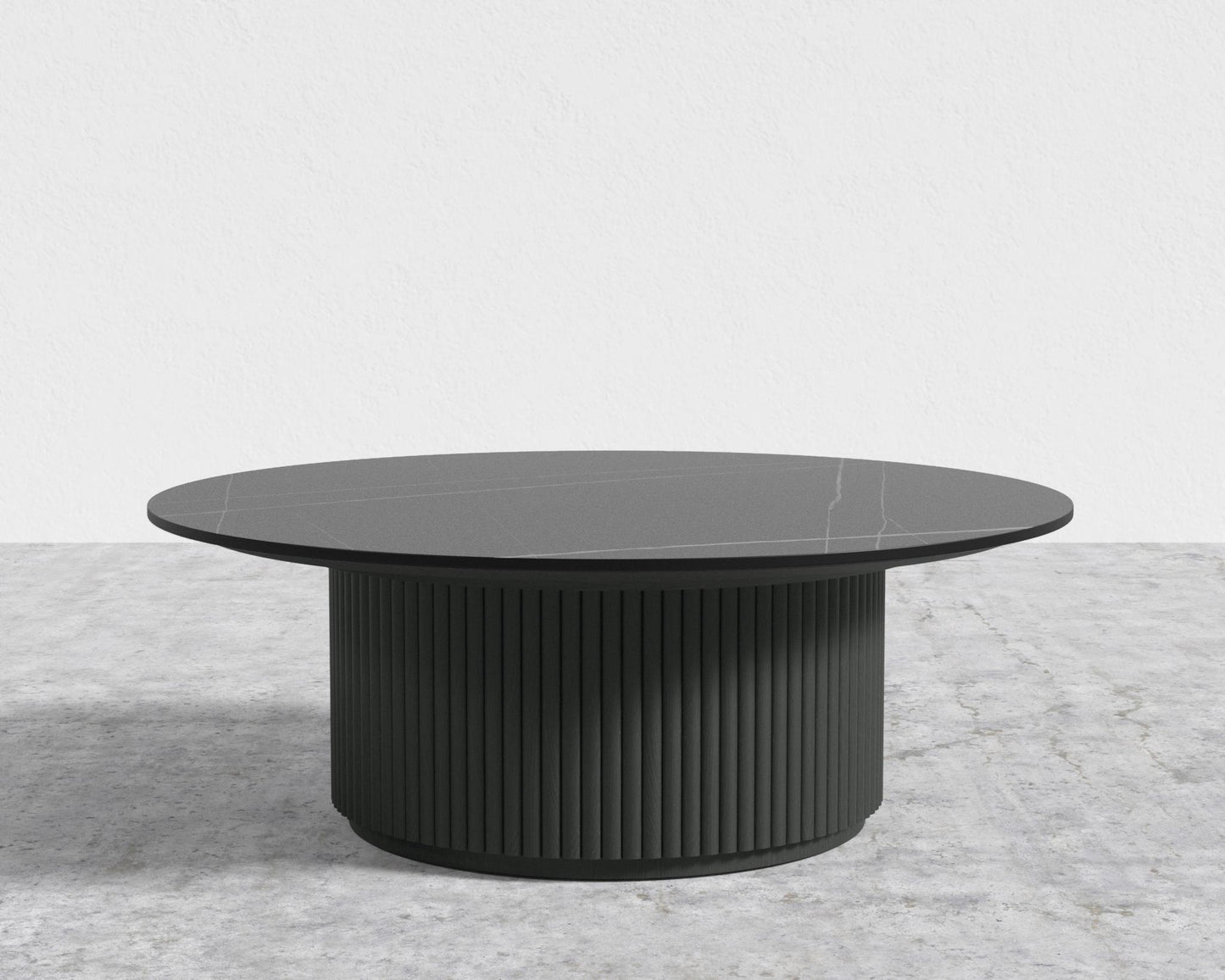 Athena Coffee Table - Ebony, Black Pietra Ceramic, 39" | 99cm