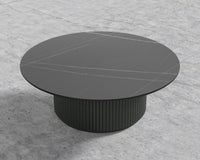 Athena Coffee Table - Ebony, Black Pietra Ceramic, 39" | 99cm
