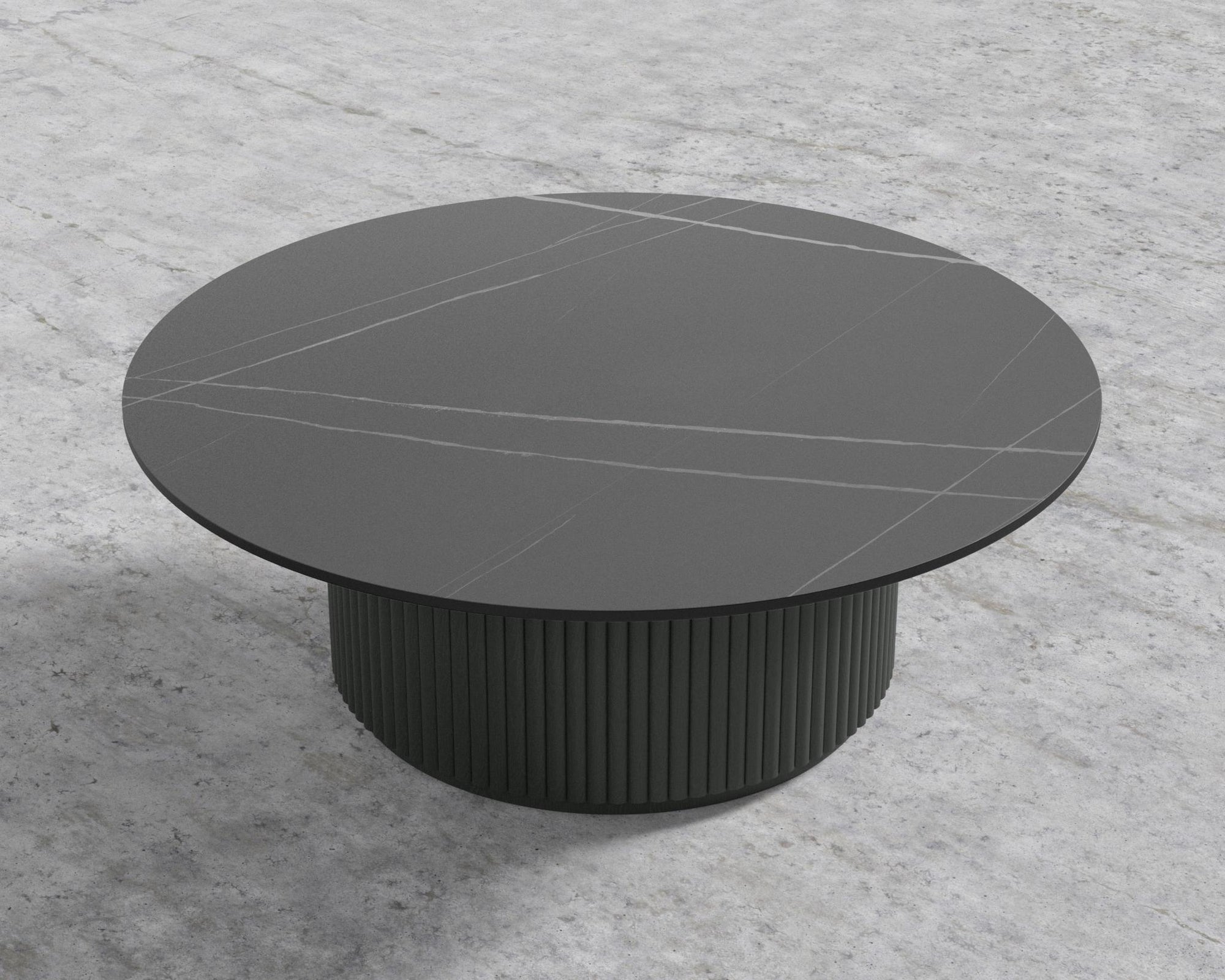 Athena Coffee Table - Ebony, Black Pietra Ceramic, 39" | 99cm