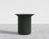 Athena Side Table - Ebony, Black Pietra Ceramic, 22" | 55 cm