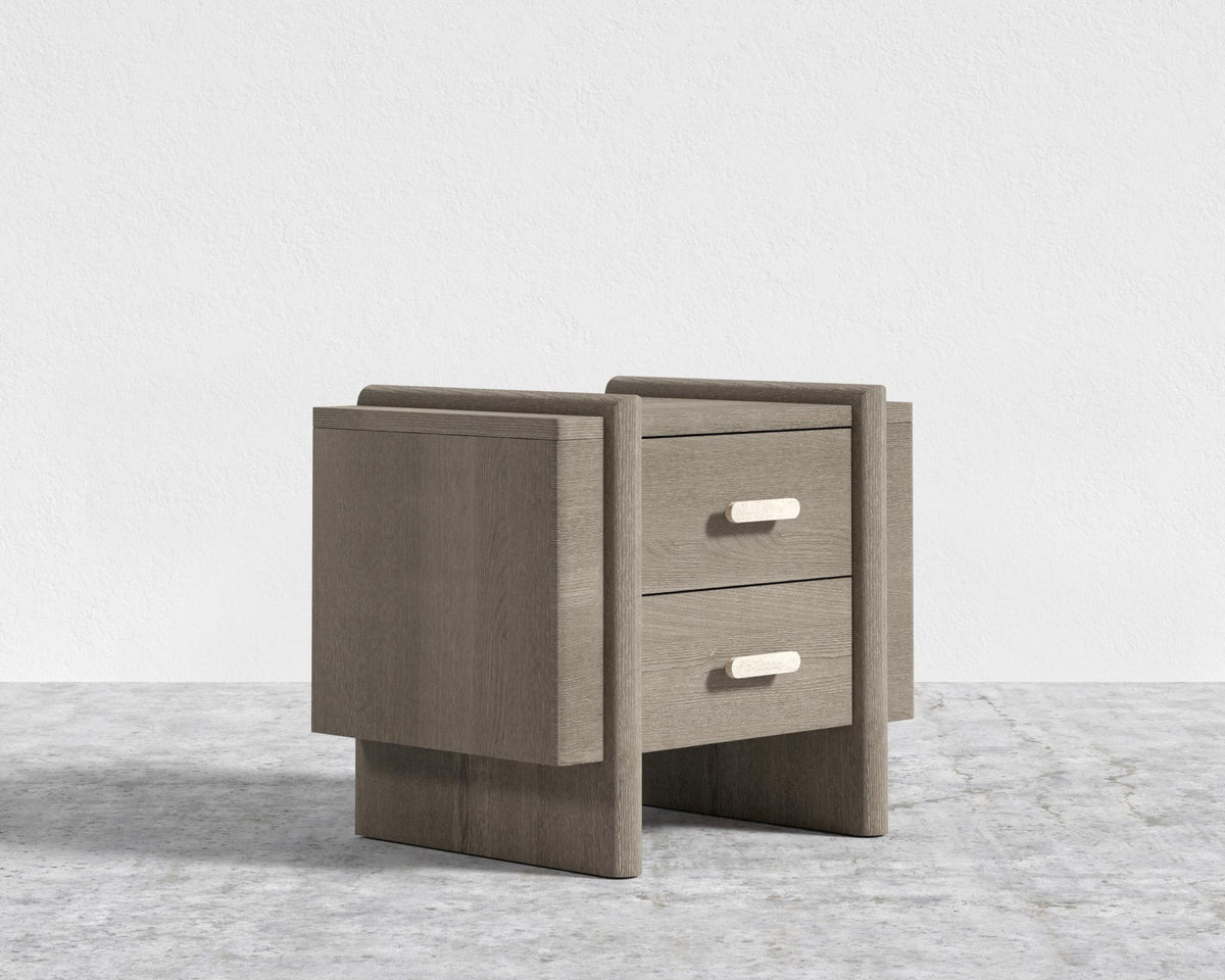 Cassia Nightstand - Grey Oak Veneer
