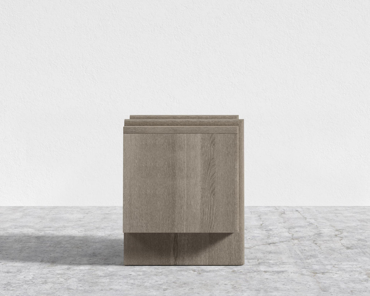 Cassia Nightstand - Grey Oak Veneer