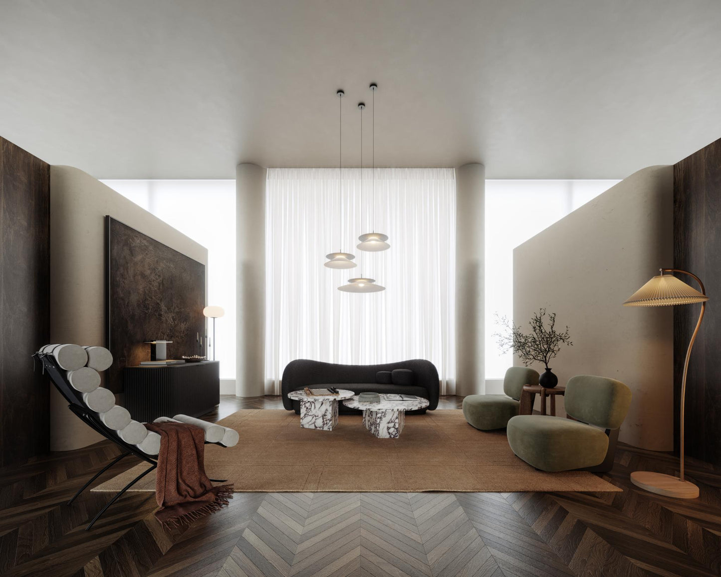 Romulus Nested Coffee Table - Viola Marble