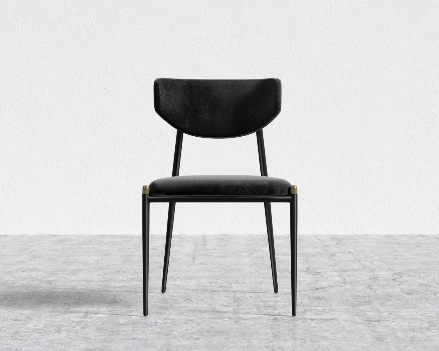 Geno Dining Chair - Black - Geno, Plush Velvet - Black