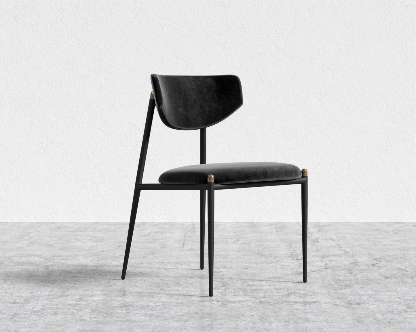 Geno Dining Chair - Black - Geno, Plush Velvet - Black