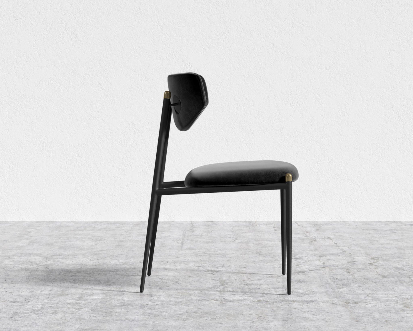 Geno Dining Chair - Black - Geno, Plush Velvet - Black