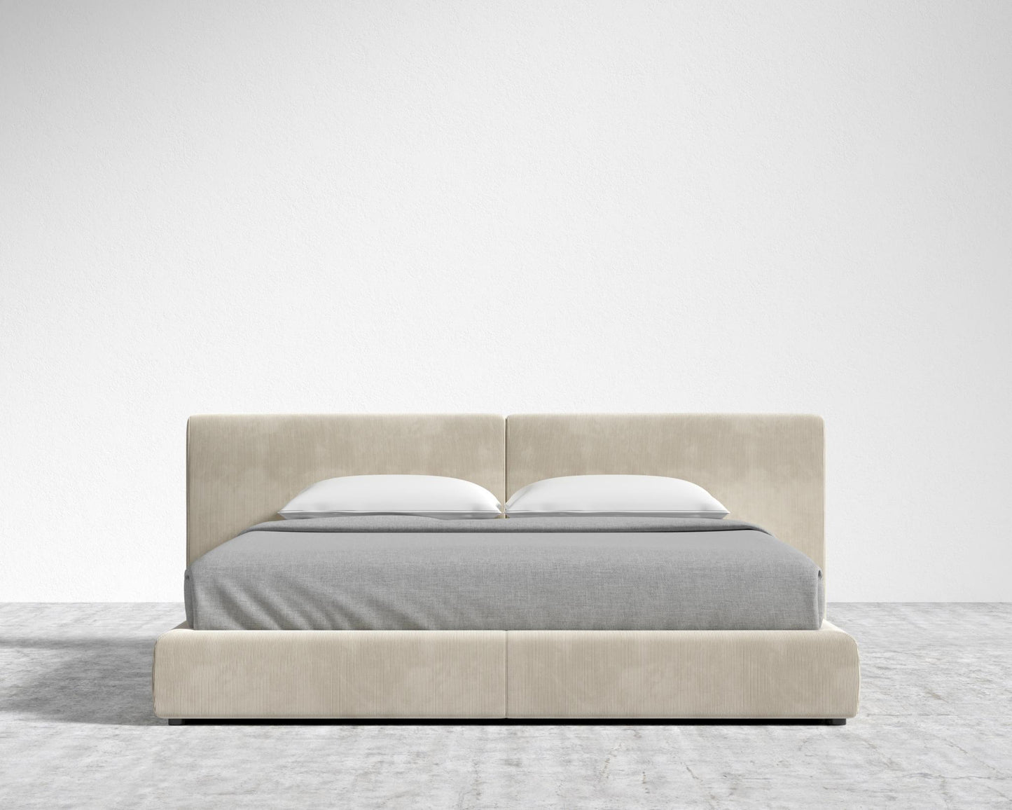 Kaye Slipcover Bed - Corduroy Velvet - Silkstone
