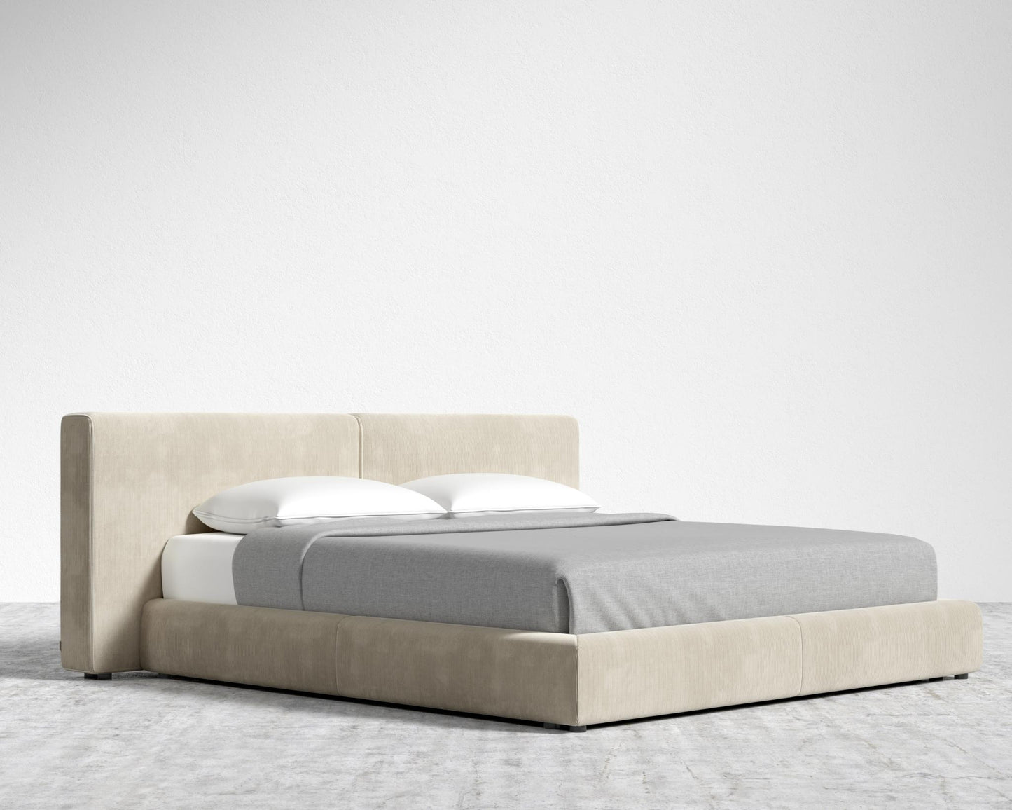 Kaye Slipcover Bed - Corduroy Velvet - Silkstone