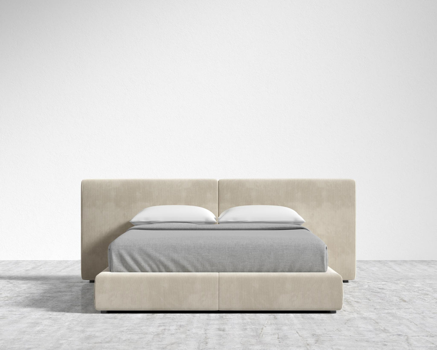 Kaye Slipcover Bed - Corduroy Velvet - Silkstone