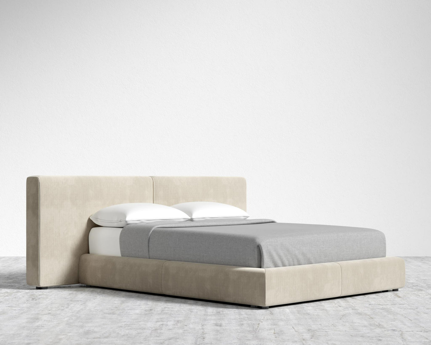 Kaye Slipcover Bed - Corduroy Velvet - Silkstone