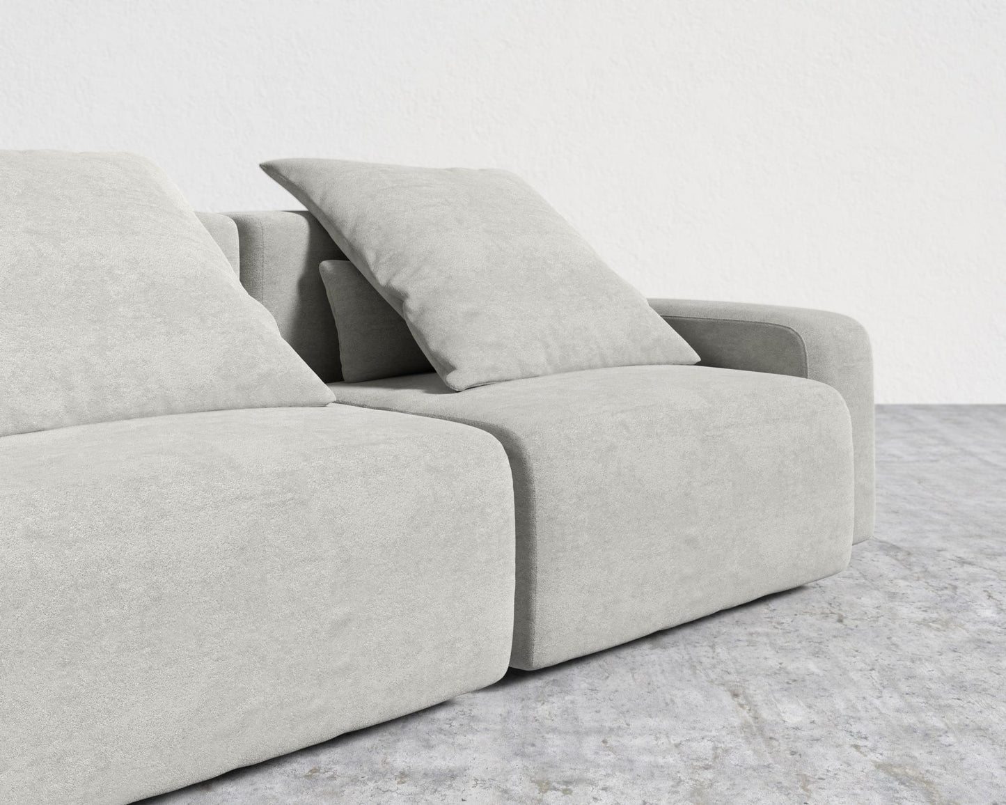 Kaye Sofa L - Large, Essential Cloud Weave - Mist Grey