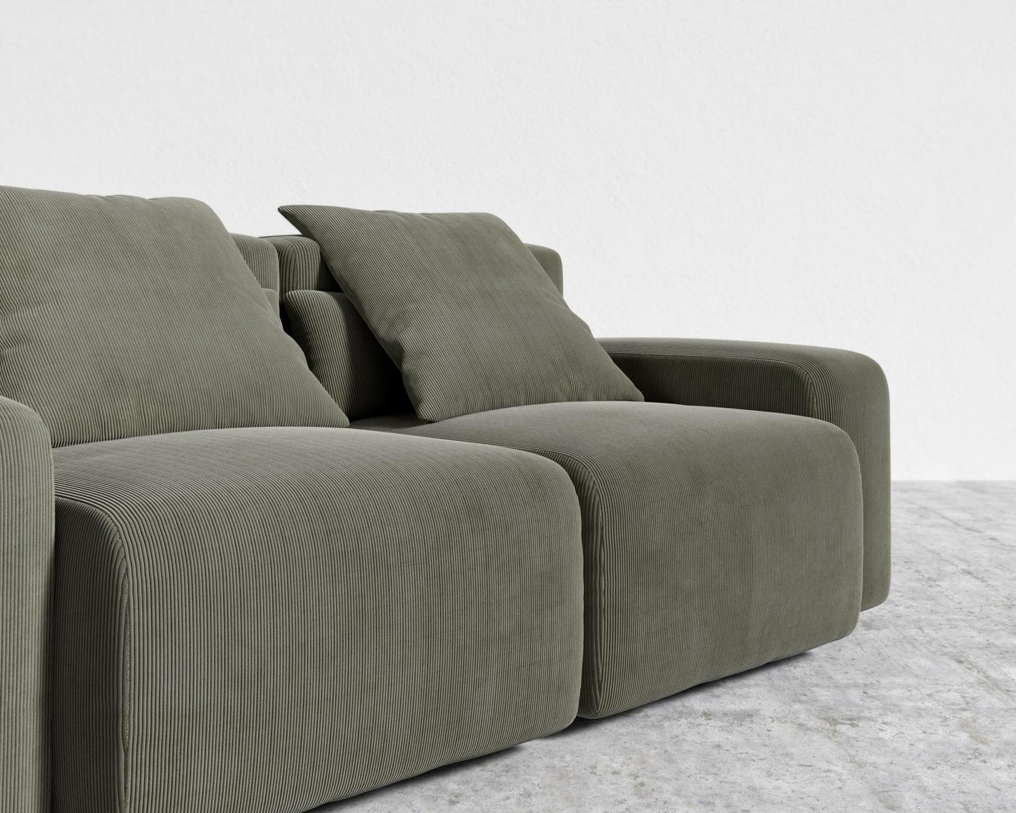 Kaye Sofa S - Standard, Corduroy Velvet - Evergreen