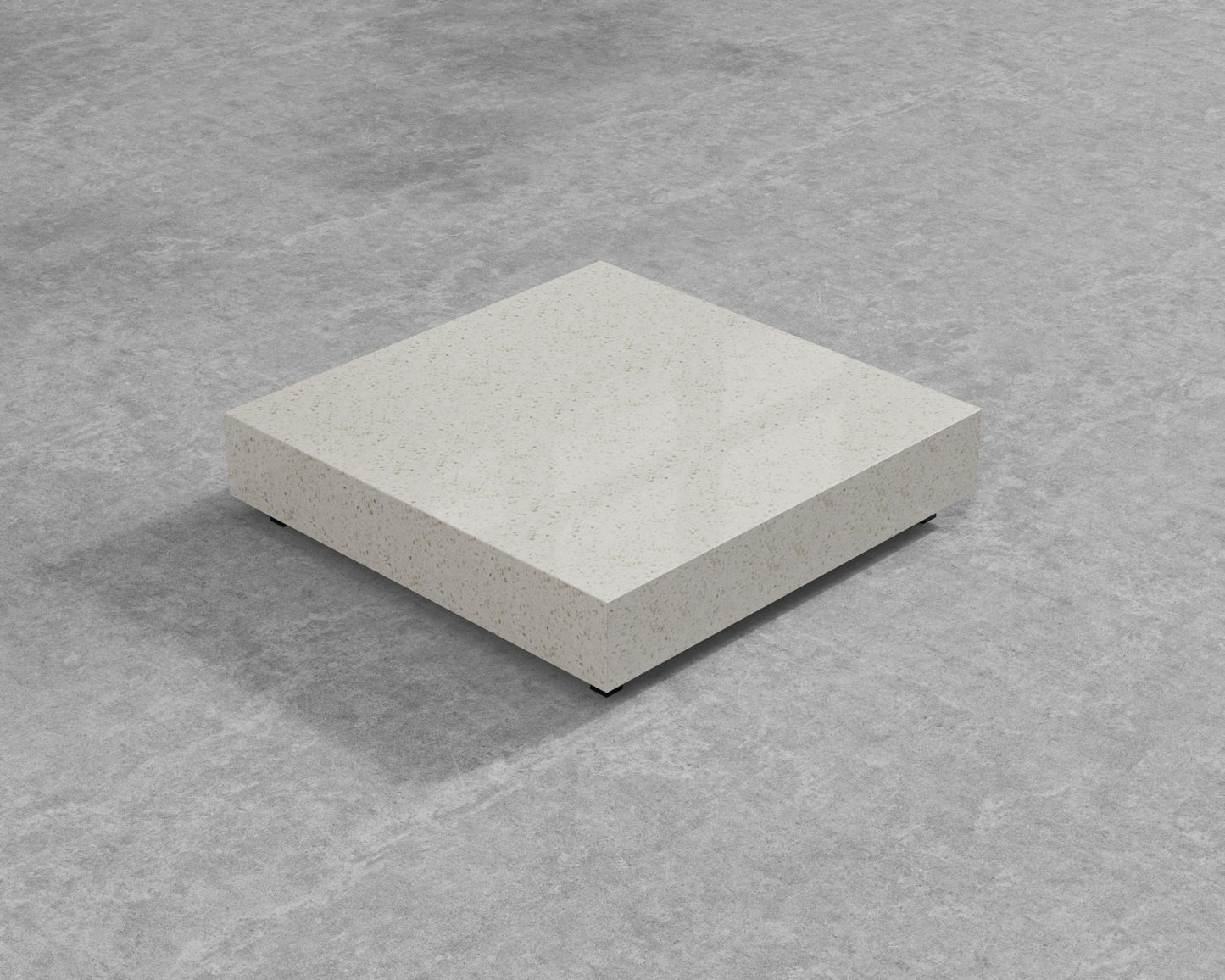 Liza Coffee Table - Black - Liza Outdoor, White Terrazzo, 40" x 40" | 102 x 102cm