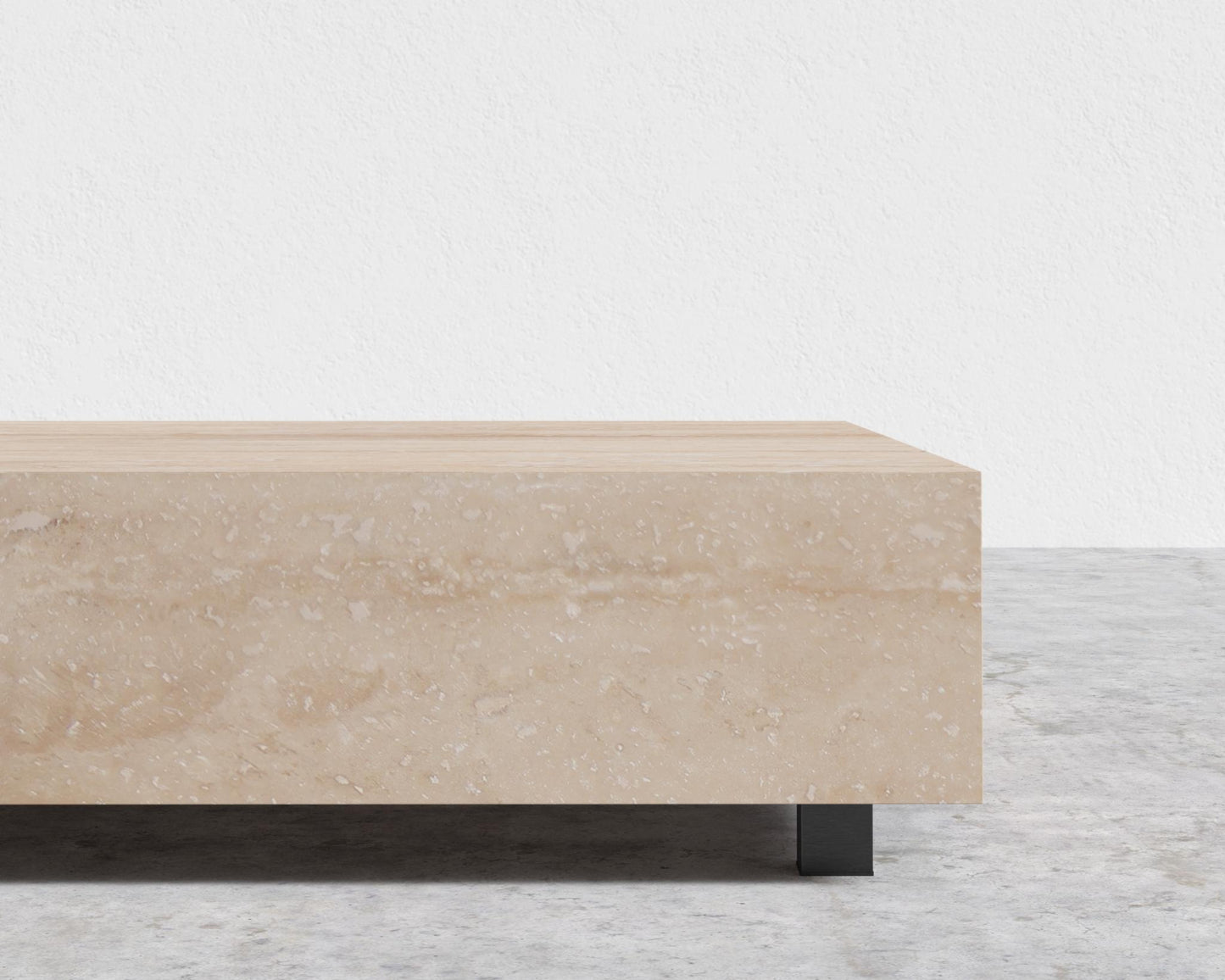 Liza Coffee Table - Black - Liza Outdoor, 40" x 40" | 102 x 102cm, Travertine Ceramic