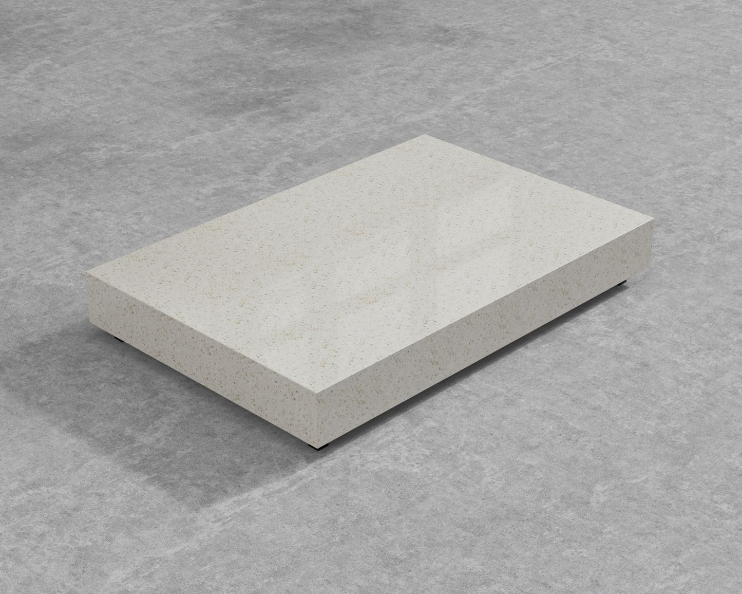 Liza Coffee Table - Black - Liza Outdoor, White Terrazzo, 40" x 40" | 102 x 102cm