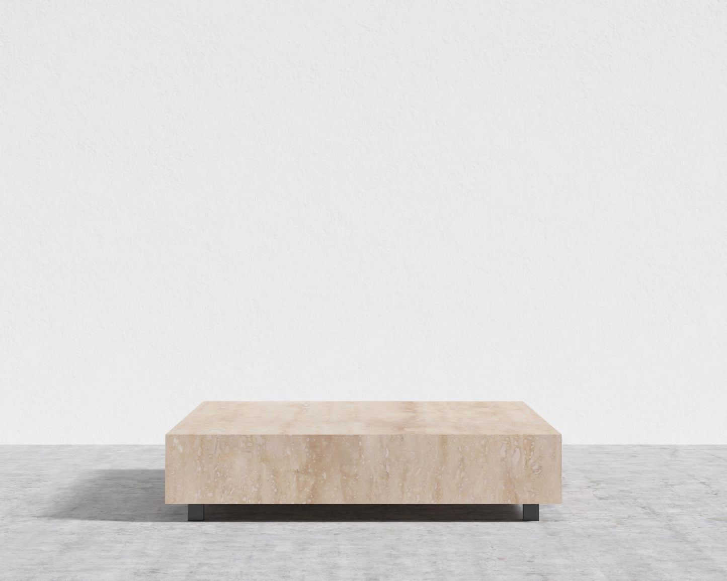 Liza Coffee Table - Black - Liza Outdoor, 40" x 40" | 102 x 102cm, Travertine Ceramic
