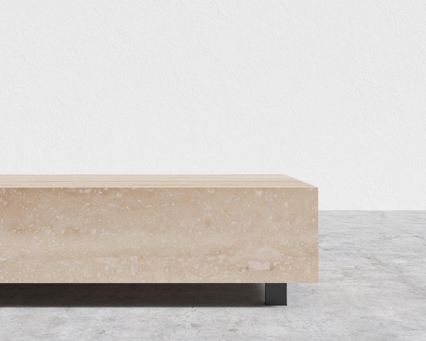 Liza Coffee Table - Black - Liza Outdoor, 40" x 40" | 102 x 102cm, Travertine Ceramic