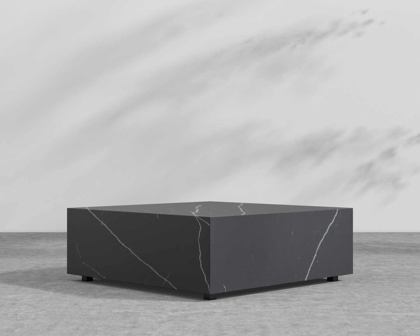 Liza Coffee Table Grande - Black - Liza Outdoor, 40" x 40" | 102 x 102cm, Black Pietra Ceramic