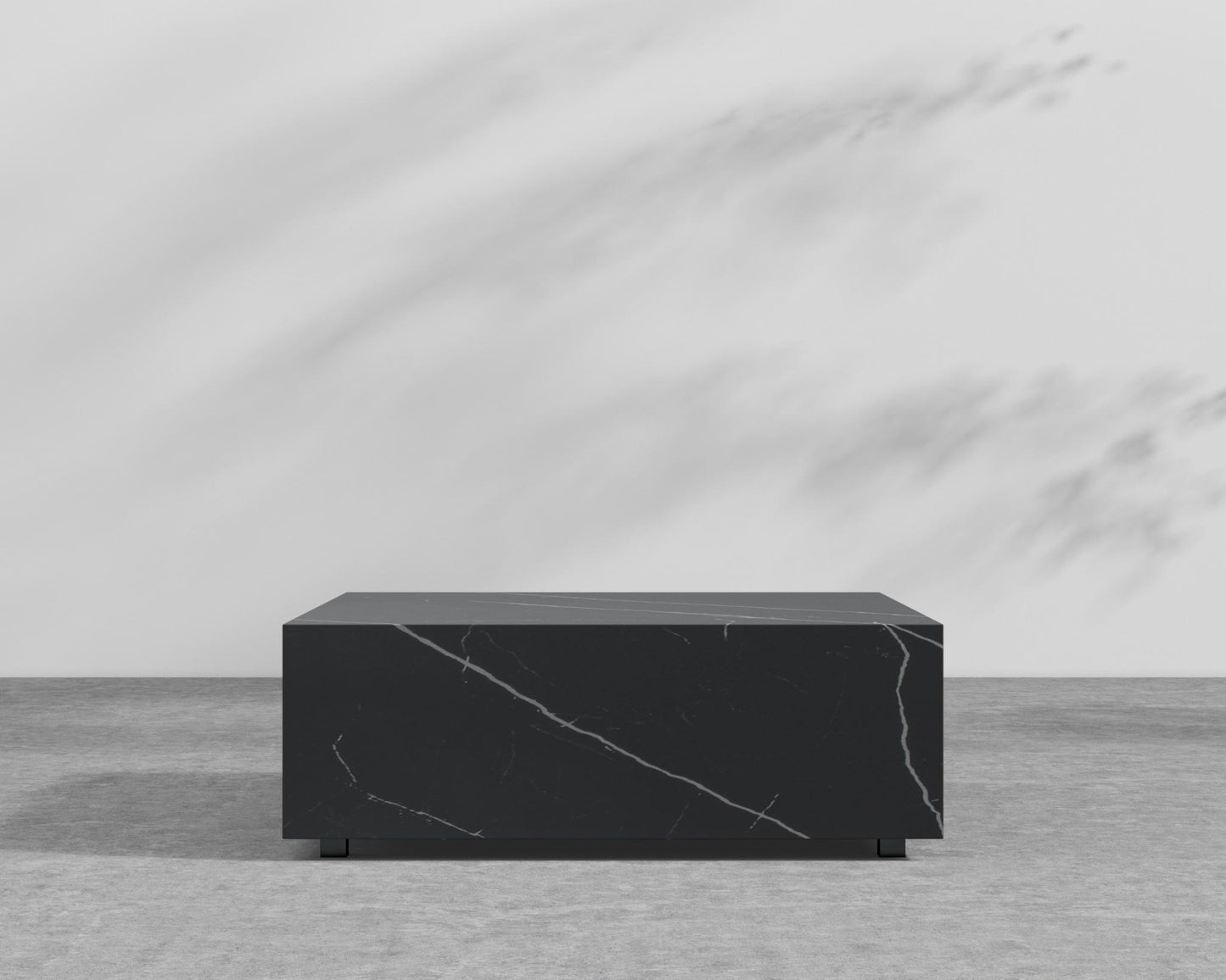 Liza Coffee Table Grande - Black - Liza Outdoor, 40" x 40" | 102 x 102cm, Black Pietra Ceramic