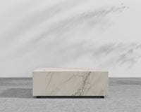 Liza Coffee Table Grande - Black - Liza Outdoor, 40" x 40" | 102 x 102cm, White Calacatta Ceramic