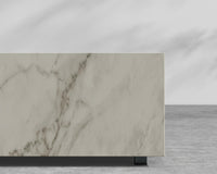 Liza Coffee Table Grande - Black - Liza Outdoor, 40" x 40" | 102 x 102cm, White Calacatta Ceramic