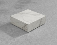 Liza Coffee Table Grande - Black - Liza Outdoor, 40" x 40" | 102 x 102cm, White Calacatta Ceramic