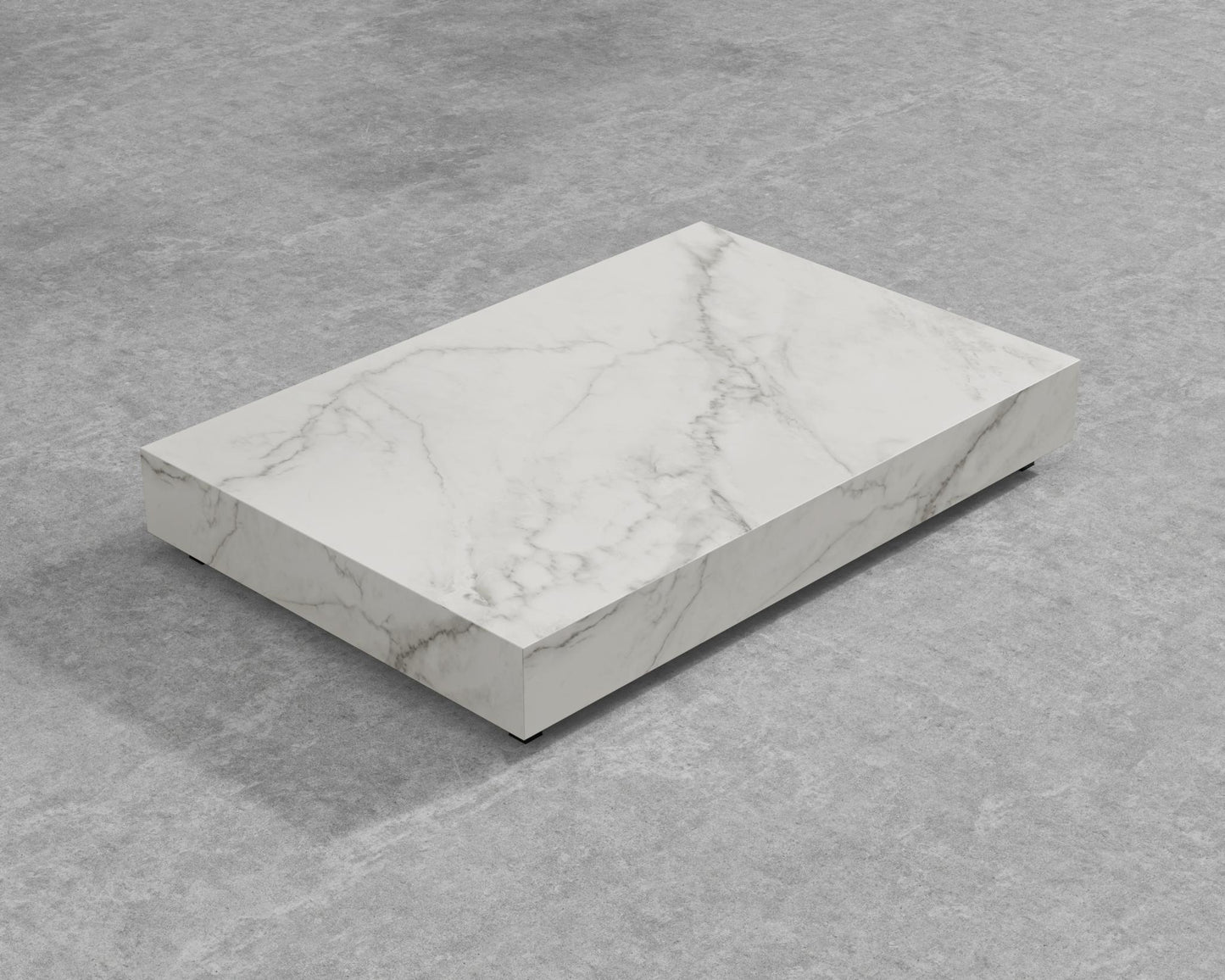 Liza Coffee Table - Black - Liza Outdoor, 40" x 40" | 102 x 102cm, White Calacatta Ceramic