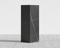 Liza Pedestal - Ceramic - Large, Black Pietra Ceramic