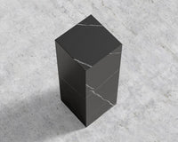 Liza Pedestal - Ceramic - Large, Black Pietra Ceramic