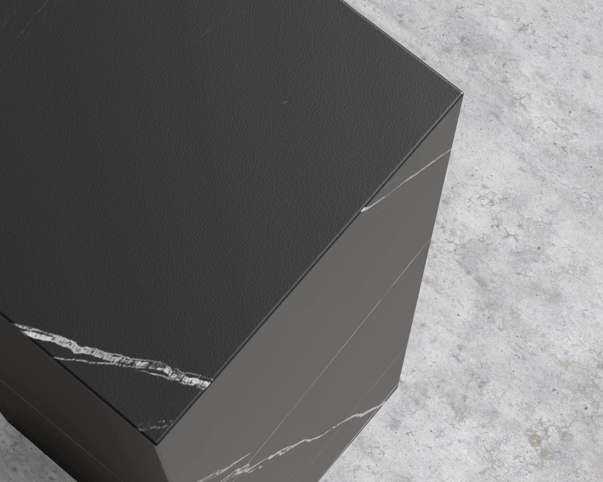Liza Pedestal - Ceramic - Large, Black Pietra Ceramic
