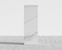 Liza Pedestal - Ceramic - Large, White Calacatta Ceramic