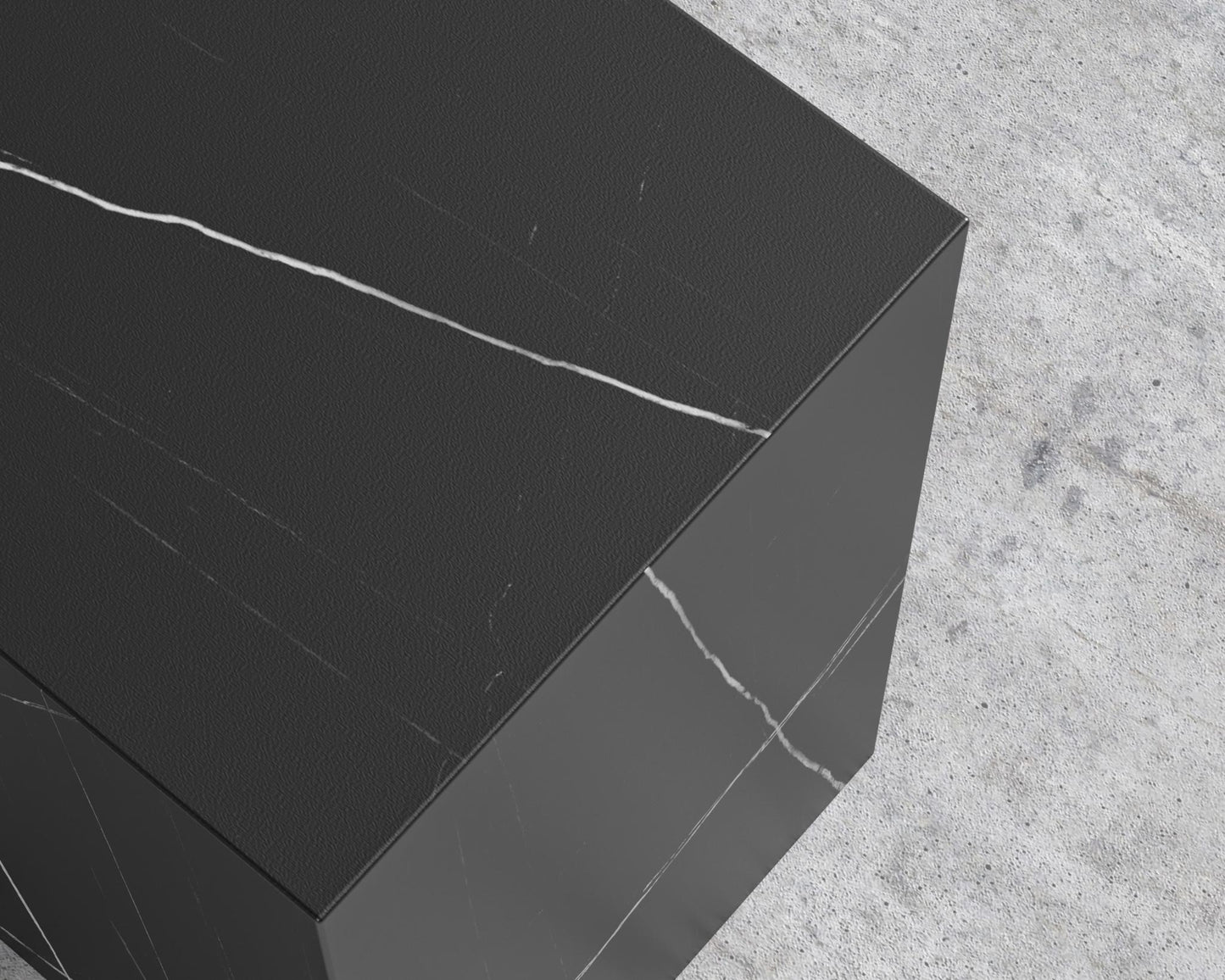 Liza Side Table - Ceramic - Black Pietra Ceramic