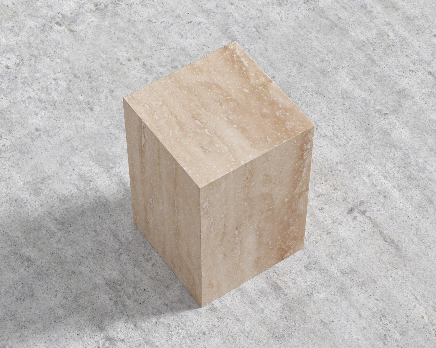 Liza Side Table - Ceramic - Travertine Ceramic