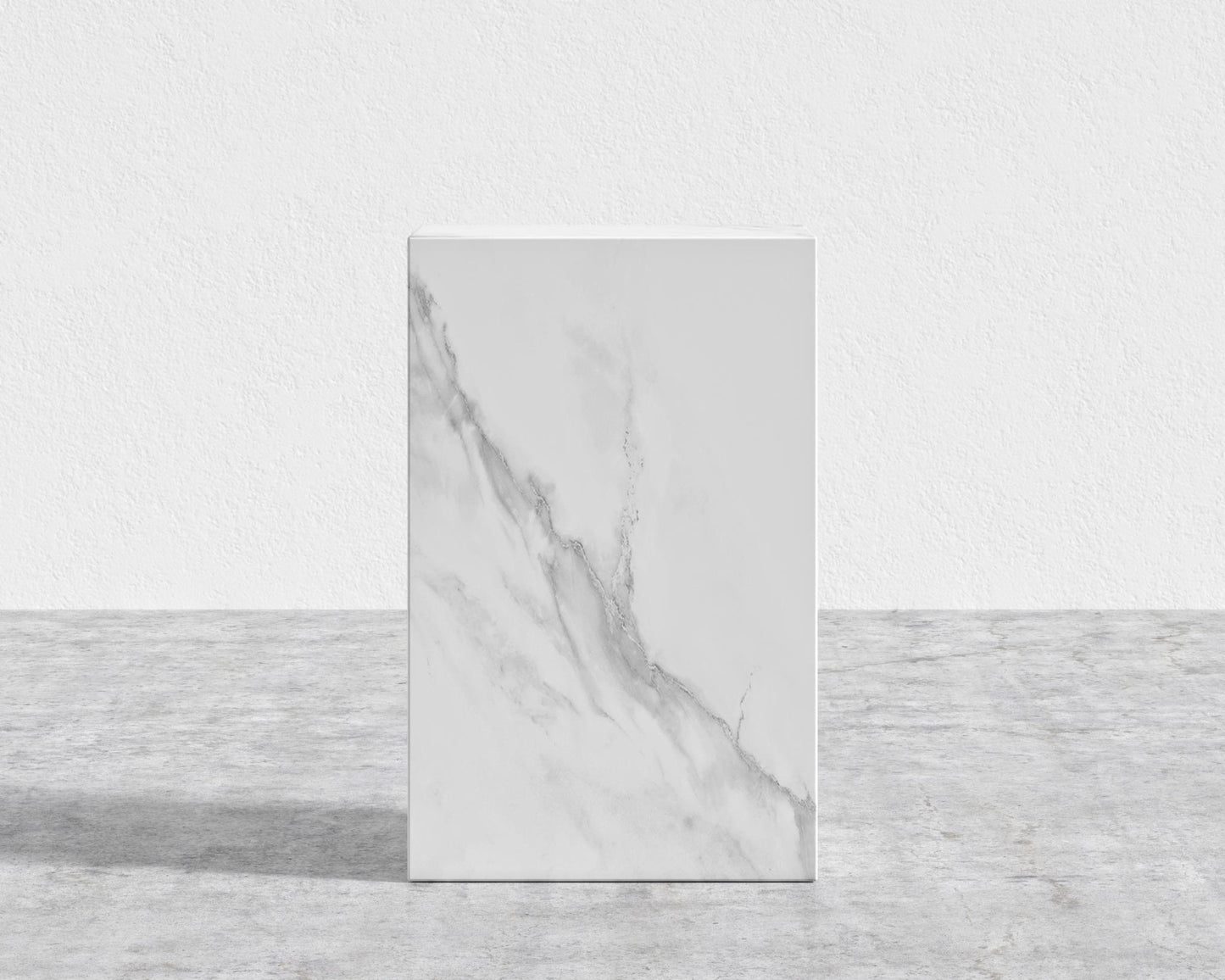 Liza Side Table - Ceramic - White Calacatta Ceramic