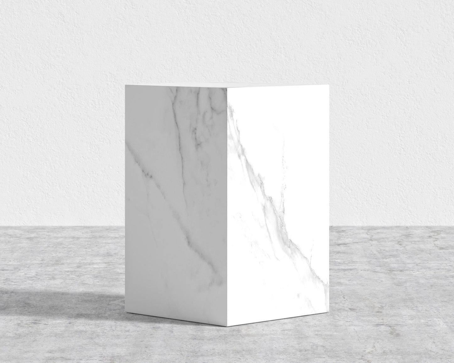 Liza Side Table - Ceramic - White Calacatta Ceramic